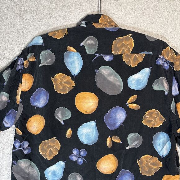 Riscatto Portofino Shirt Men’s Size M Geometric Stone Fruit AOP‎ Cupro Camp - Picture 14 of 16